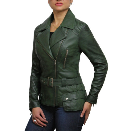 Leather Jacket Womens | Real Lamb Nappa Long Leather Jacket For Women