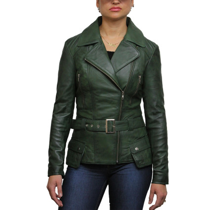 Leather Jacket Womens | Real Lamb Nappa Long Leather Jacket For Women