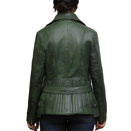 Leather Jacket Womens | Real Lamb Nappa Long Leather Jacket For Women