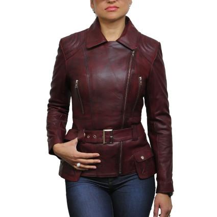 Leather Jacket Womens | Real Lamb Nappa Long Leather Jacket For Women