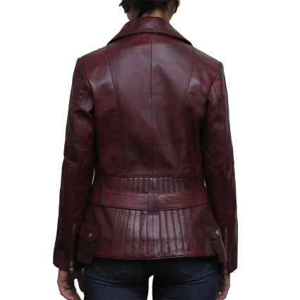 Leather Jacket Womens | Real Lamb Nappa Long Leather Jacket For Women