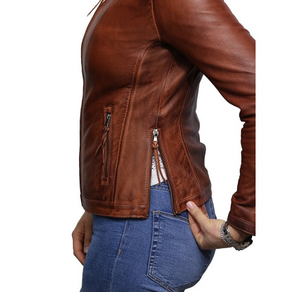 Leather Jacket Womens | Real Nappa Lamb Leather Jacket For Women