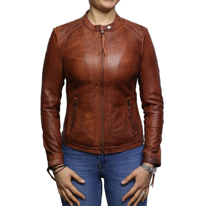 Leather Jacket Womens | Real Nappa Lamb Leather Jacket For Women