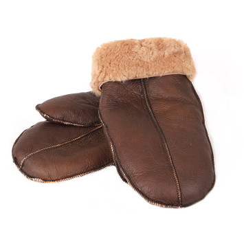 Genuine Real Sheepskin Leather Gloves Mittens Unisex