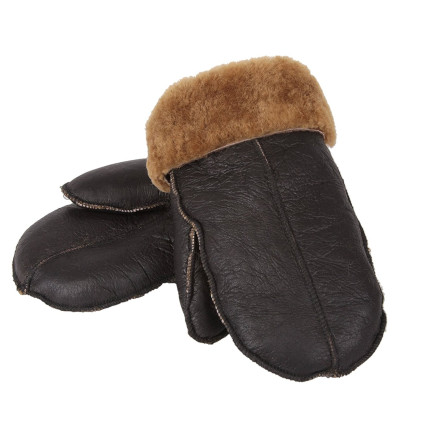 Genuine Real Sheepskin Leather Gloves Mittens Unisex