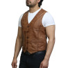 Mens Leather Nappa Leather Vintage Vest