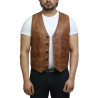 Mens Leather Nappa Leather Vintage Vest