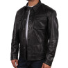 Men’s Black Leather Shirt Jacket - Bristol