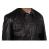Men’s Black Leather Shirt Jacket - Bristol