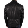 Men’s Black Leather Shirt Jacket - Bristol