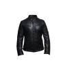 Men's Black Lambskin Genuine Leather Biker Jacket Designer Look