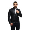 Men's Black Lambskin Genuine Leather Biker Jacket Designer Look