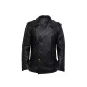 Men's Genuine Cow Hide Leather Kriegsmarine German DR WHO WW2 UBoat Captains Reefer Jacket Coat