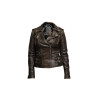 Women's Genuine Leather Biker Jacket Fitted Brando Vintage Rock