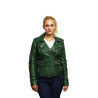 Women's Genuine Leather Biker Jacket Fitted Brando Vintage Rock