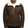 Men's Genuine Shearling Sheepskin Spanish Merino Leather Jacket Vintage