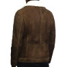 Men's Genuine Shearling Sheepskin Spanish Merino Leather Jacket Vintage