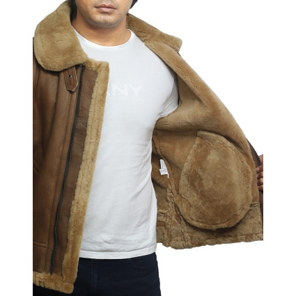 Men's Genuine Shearling Sheepskin Leather Ricardo jacket
