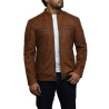 Mens Genuine Leather Biker Jacket Smart Casual Style