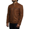 Mens Genuine Leather Biker Jacket Smart Casual Style