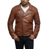 Mens Leather Jacket Genuine Brando Style