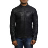 Mens Leather Jacket Genuine Lambskin Waxed Distressed Vintage Retro