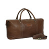 Genuine Leather Travel Duffle Bag (Tan)