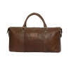 Genuine Leather Travel Duffle Bag (Tan)