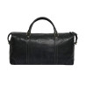 Genuine Leather Travel Duffle Bag (Black)