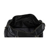 Genuine Leather Travel Duffle Bag (Black)