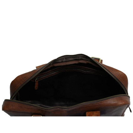 Unisex Genuine Leather Laptop Messenger Handbag Business Briefcase