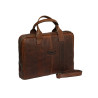 Unisex Genuine Leather Laptop Messenger Handbag Business Briefcase