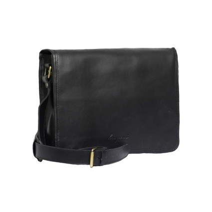 Unisex Genuine Leather Laptop Messenger Shoulder Bag Multi-Functional Style