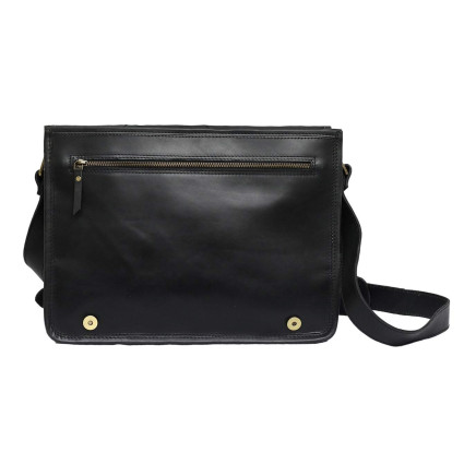 Unisex Genuine Leather Laptop Messenger Shoulder Bag Multi-Functional Style