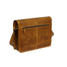 Unisex Genuine Leather Laptop Messenger Shoulder Bag Multi-Functional Style
