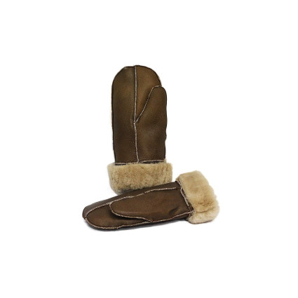 Unisex Soft Thick 100% Sheepskin Leather Mittens Ideal For Winter