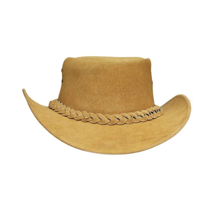 Mens Australian Leather Original Cowboy Aussie Bush Hat