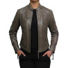  Vintage Womens real Leather Biker Jacket Lambskin  