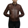 Ladies Leather Jacket Bomber Slim Fit Style