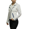 Women Leather Biker Jacket Classic Slim fit   