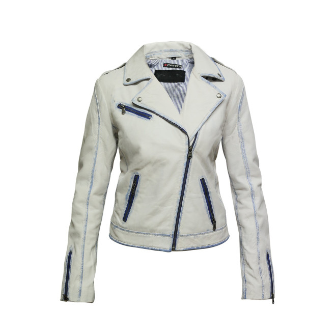 Women Leather Biker Jacket Classic Slim fit   