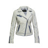 Women Leather Biker Jacket Classic Slim fit   