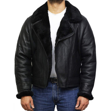 Men's shearling sheepskin jacket - Warid