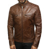 Men's Brown Leather Jacket - Asasin