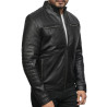 Men's Black Genuine Leather Biker Jacket