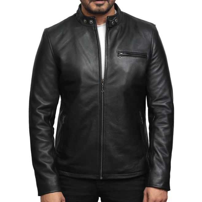 Leather Jacket Mens | Real Soft Cowhide Leather Jacket For Men
