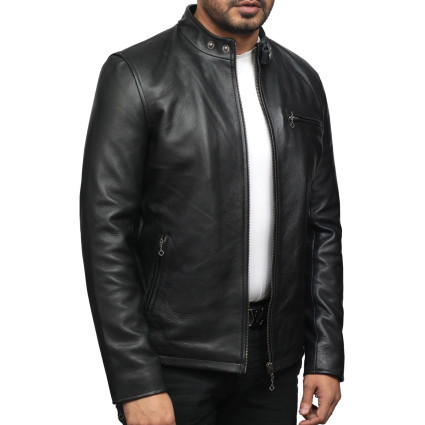 Leather Jacket Mens | Real Soft Cowhide Leather Jacket For Men