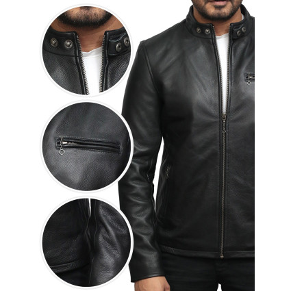 Leather Jacket Mens | Real Soft Cowhide Leather Jacket For Men