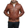 Men's Navy Lambskin Genuine Leather Biker Jacket