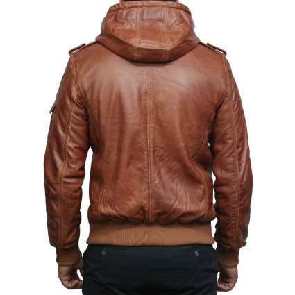 Men's Navy Lambskin Genuine Leather Biker Jacket